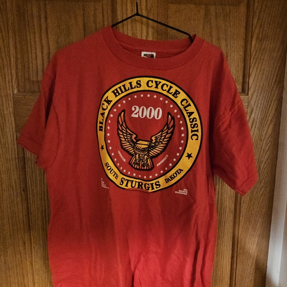 Classic Red Short Sleeve Tee with Bold Emblem